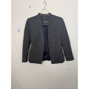 J.Crew Petite Gray Going Out Blazer Stretch Twill Career Minimalist Office Chic